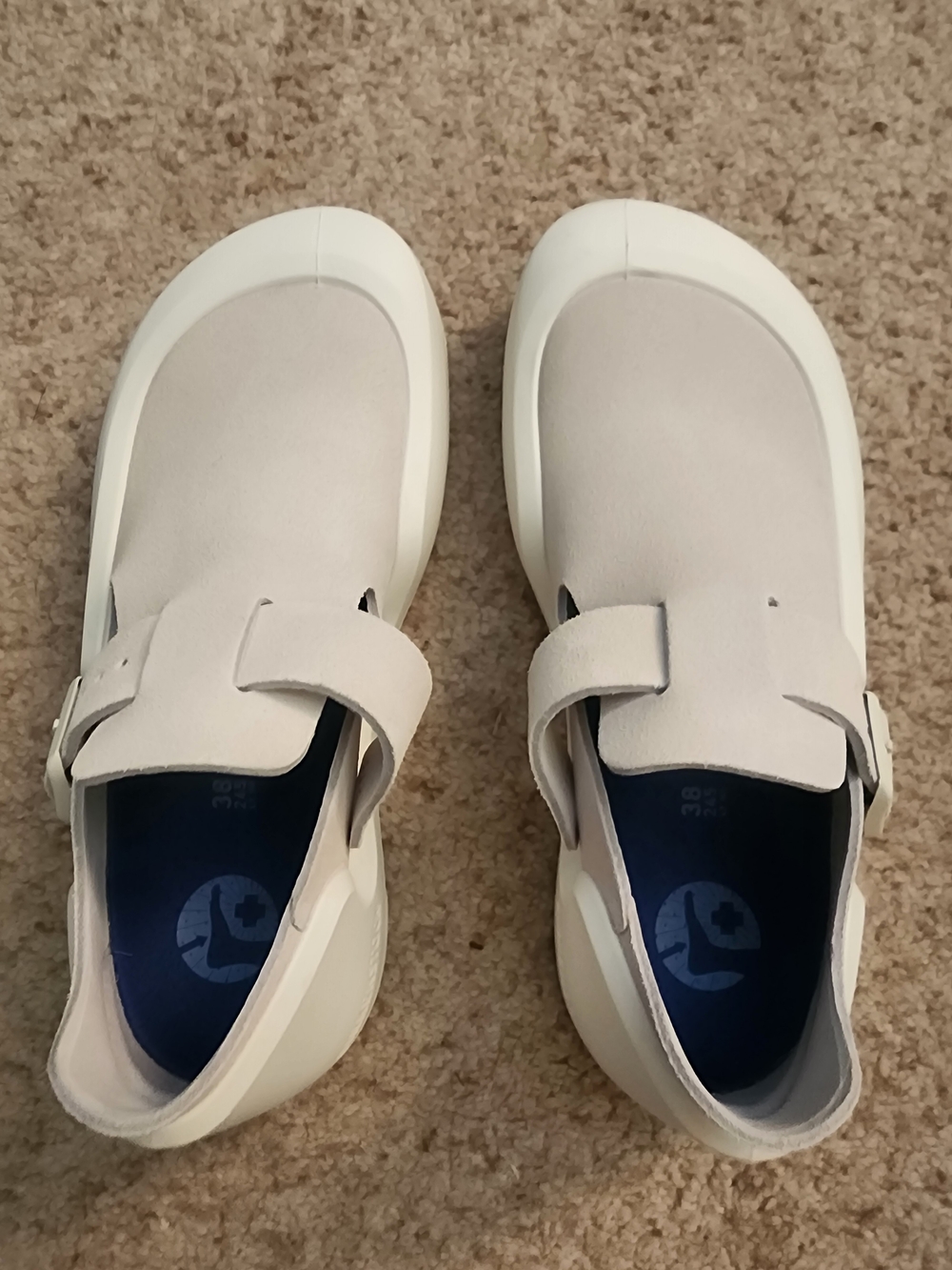 Birkenstock Rejuvynek Womens Gray/White Clogs/Shoes - Size 38 - Great Condition